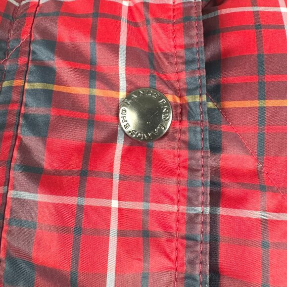Lands' End Puffer Down Vest Womens Large Quilted Red Plaid Outdoor CJ-2146 - Picture 4 of 10